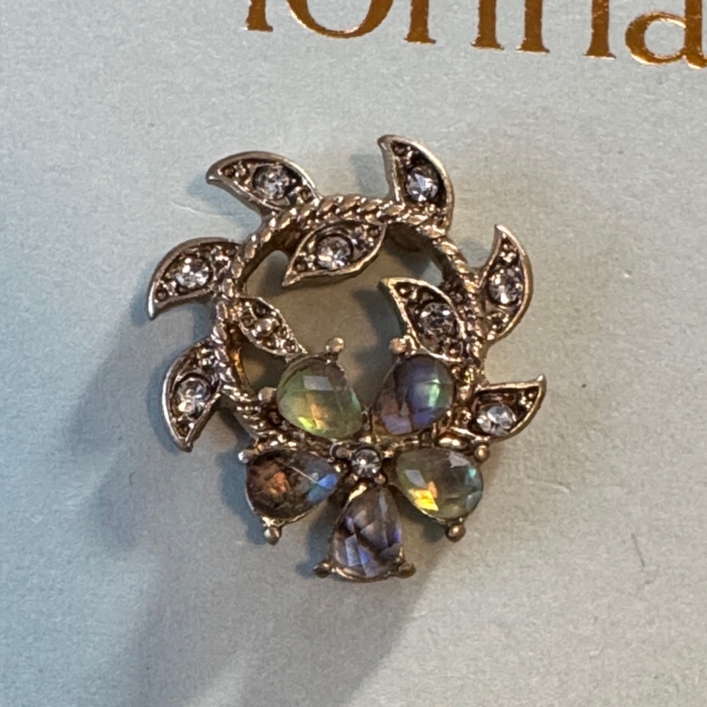 Lonna & Lilly Metal-Tone Floral Earrings with Multicolor beads - Picture 4 of 8